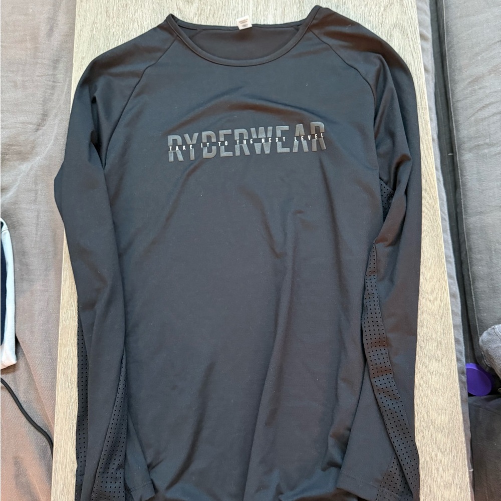 Ryderwear Men's Black Long Sleeve Rash Guard